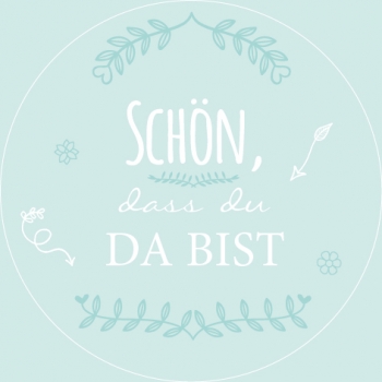 24 Geschenkaufkleber Schön, dass Du da bist